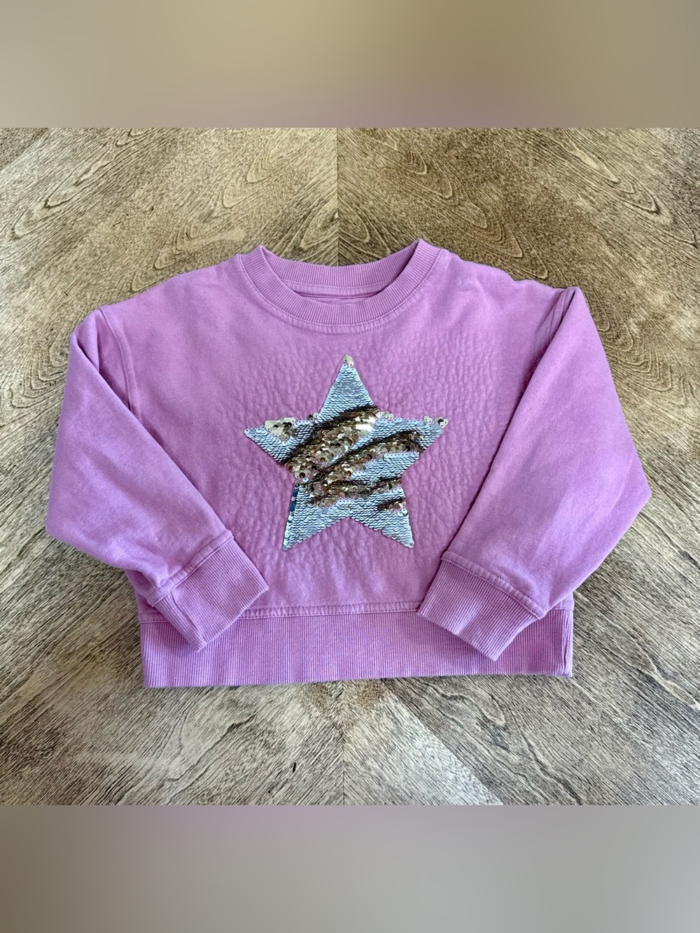 John Lewis Flip Sequin 100% cotton girls 5 sweater